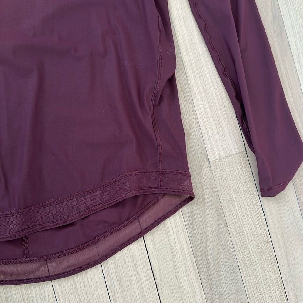 Lululemon Athletica Burgundy Long Sleeve - Picture 2 of 3
